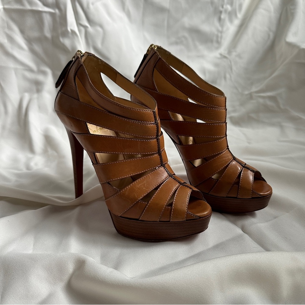 Christian Louboutin Leather Cutout Accent Sandals